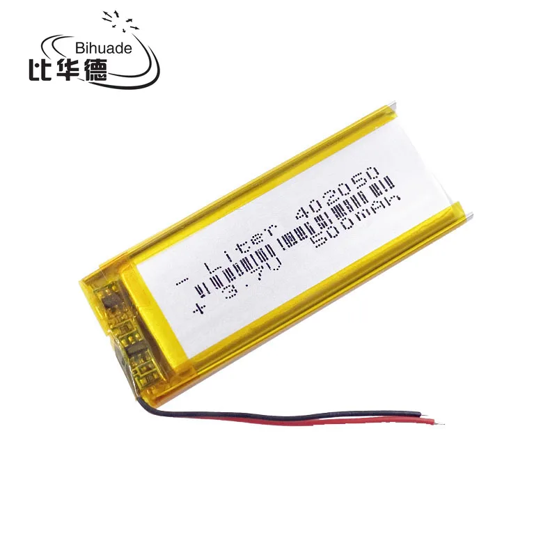 Lithium polymer battery 3.7V 402050 042050 Replacement 382250P Taipower MP3 X19 500mAh