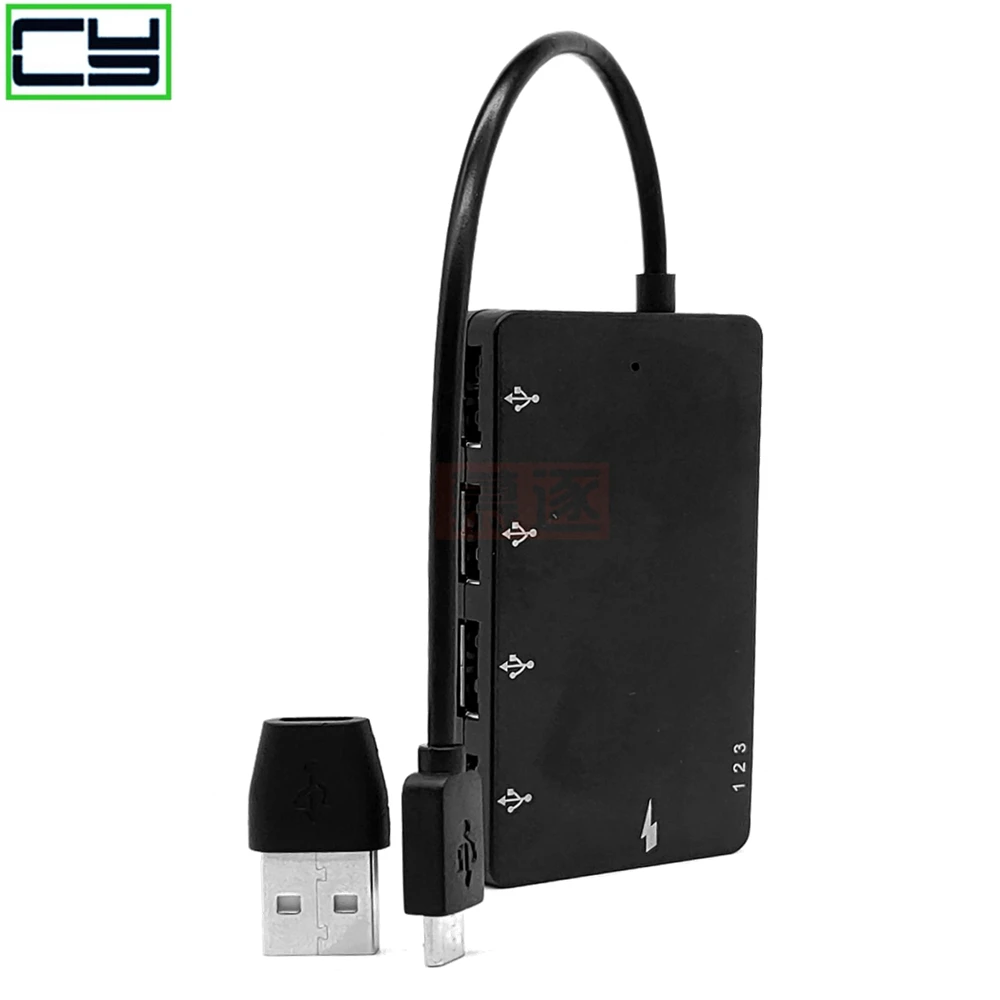 Micro USB OTG 4 Port Hub Power Charging Adapter Cable for Galaxy Phone Z17 Drop ship