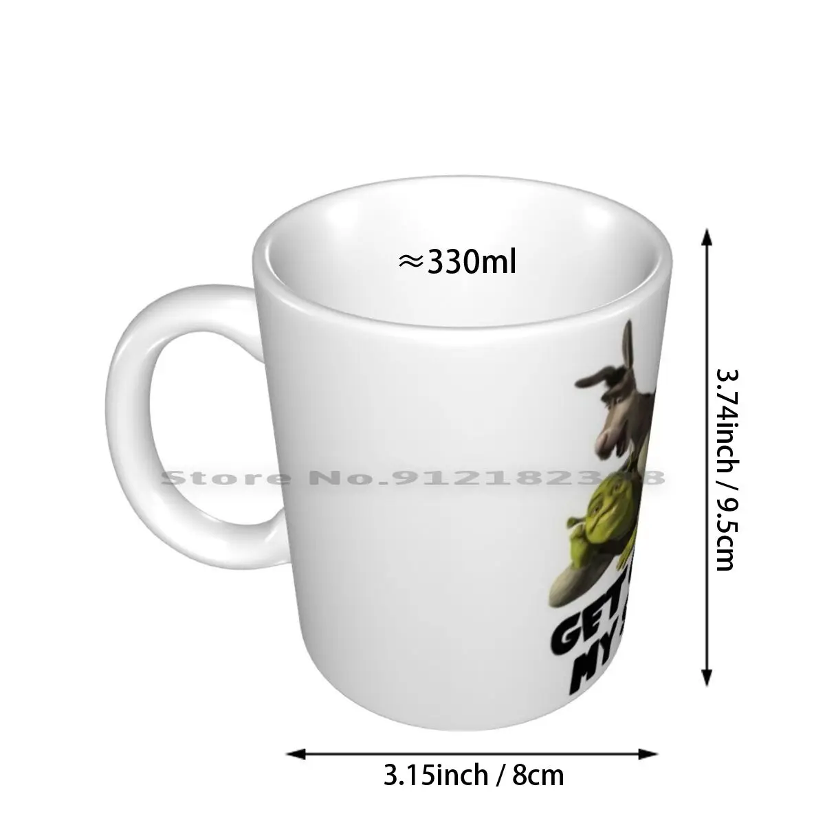 Get Out Of My Swamp-Shrek Ceramic Mugs Coffee Cups Milk Tea Mug Shrek Meme Funny Donkey Memes Ogre Movie Green Fiona Dank Swamp