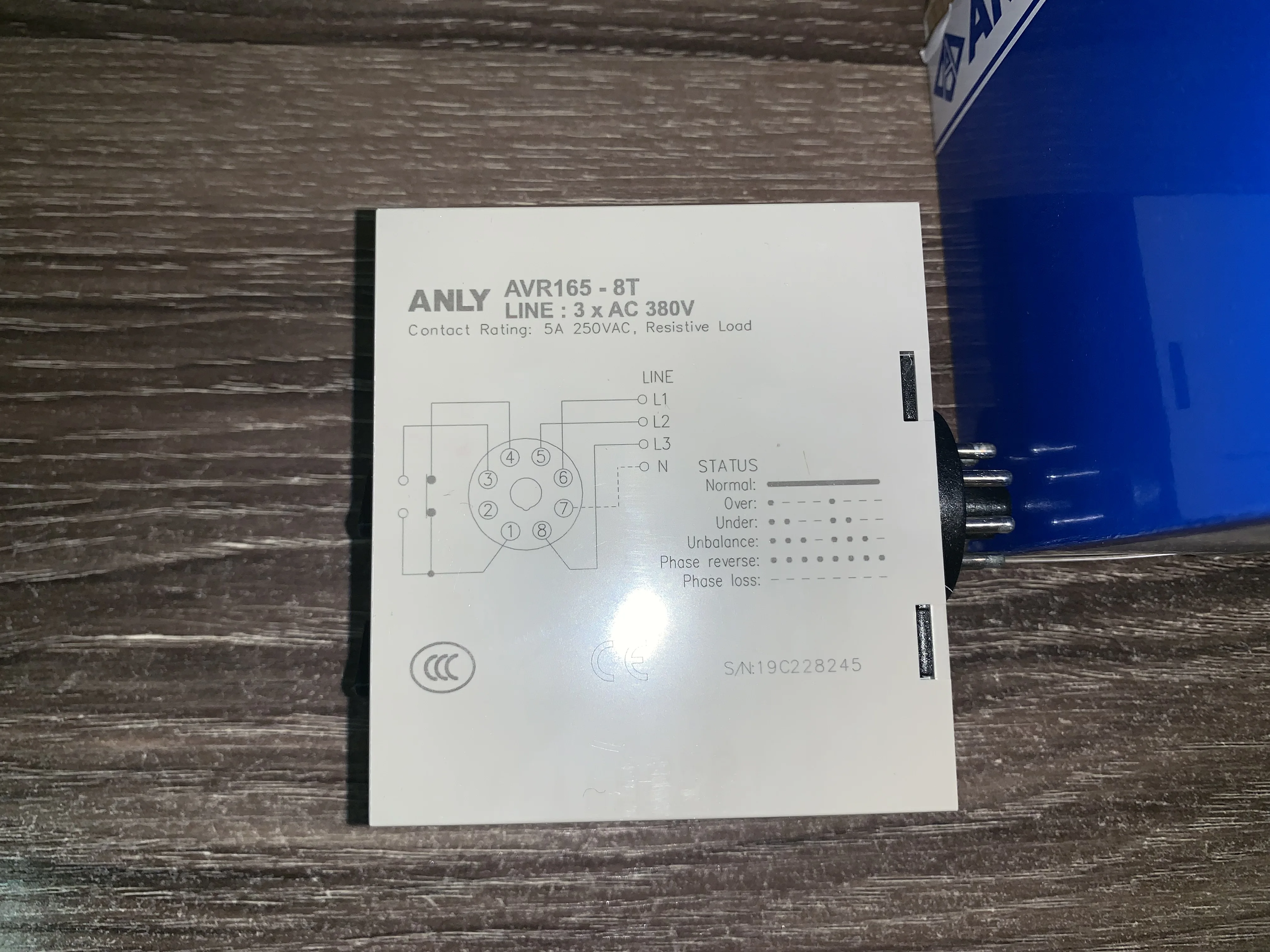 ANLY AVR165-8T AVR165-8S 11T 11S voltage protection relay  220V  380V