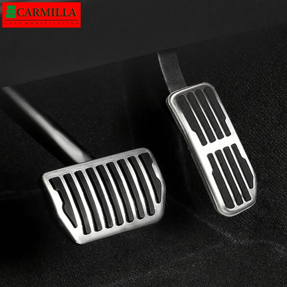 Carmilla Car Pedals for Jaguar XE 2015 2016 2017 Accessories Stainless Steel Brake Gas Pedal Pad Protection Cover