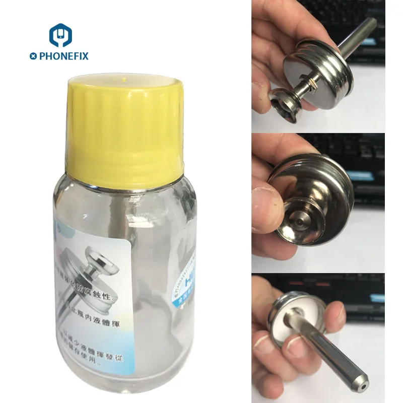 PHONEFIX Gratis Verzending 100 ml Glazen Fles Alcohol Fles PCB Moederbord Schoonmaak Tool Voor Mobiele Telefoon Reparatie