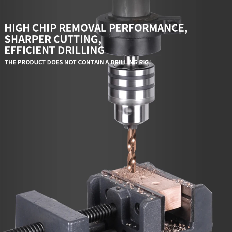 

Набор из 19 спиральных сверл из высокоскоростной стали, содержащих кобальтов и полностью заземляющих сверл с прямым хвостовиком.