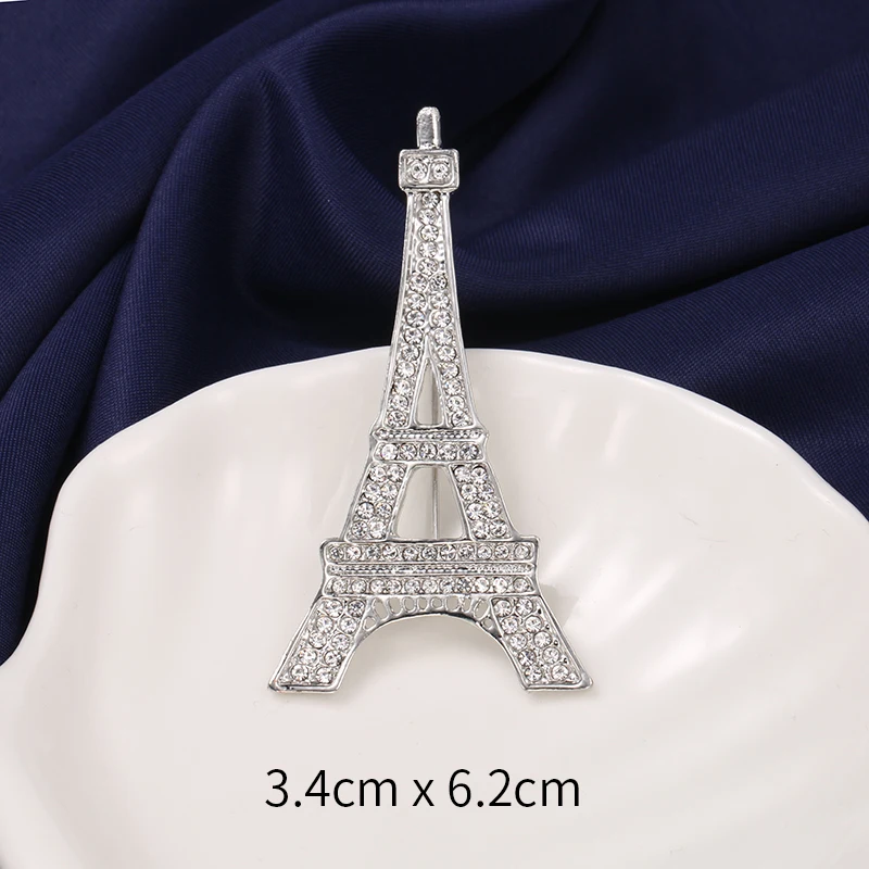 WEIMANJINGDIAN Brand Factory Direct ly Crystal Rhinestones Eiffel Tower Assorted Styles Brooch Jewelry Collections