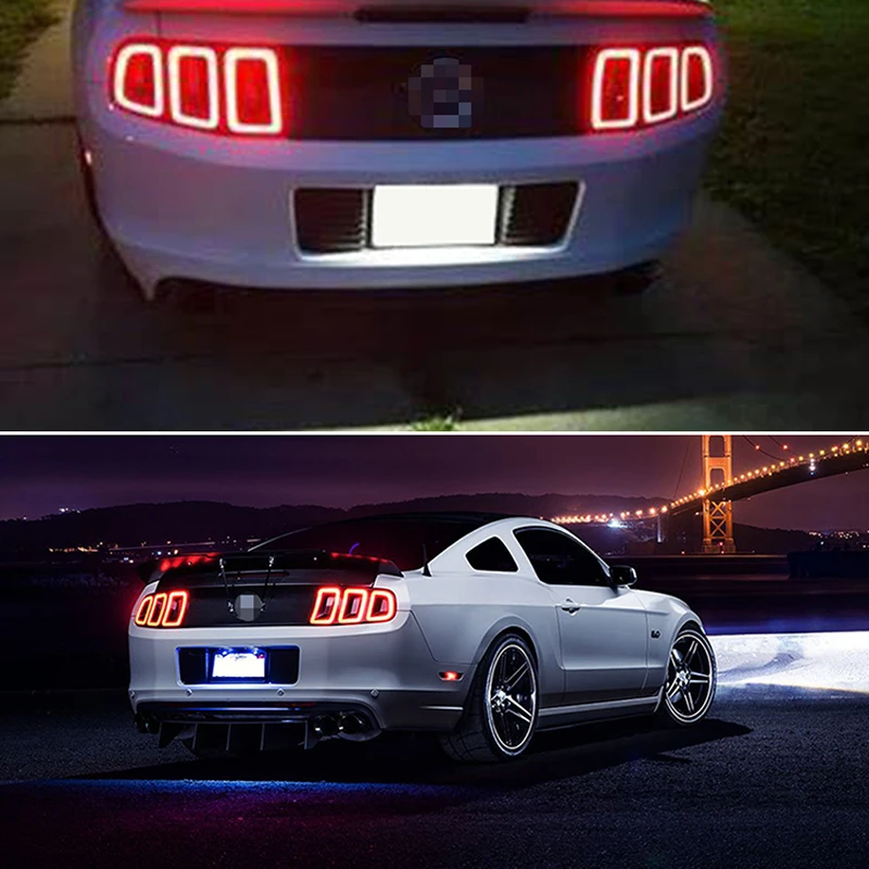 Lámparas LED 6000K Para Matrícula Trasera Ford Mustang 2010-2014, Luz Blanca Intensa