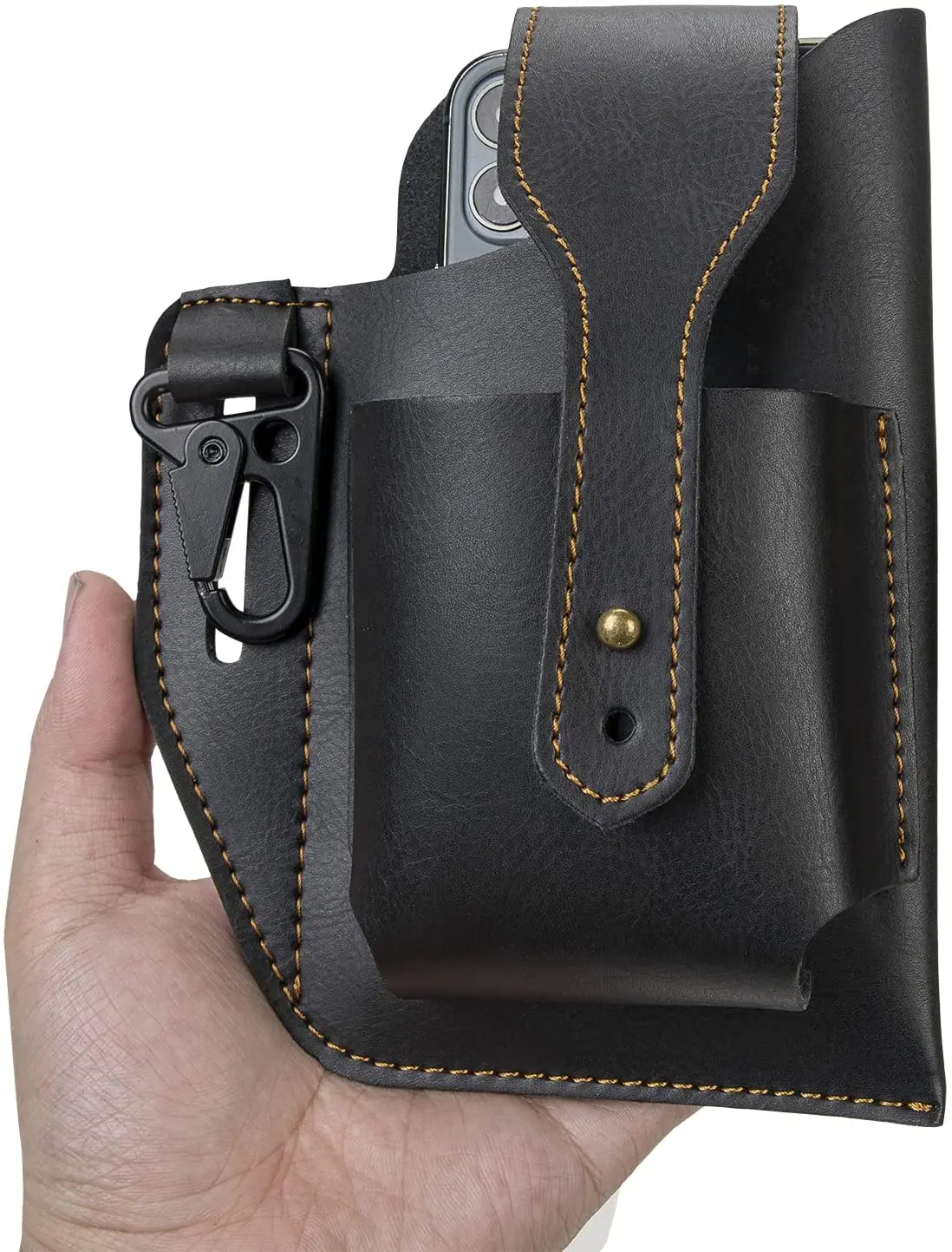 

Leather Phone Holster for Men Belt, Leather Cell Phone Belt Holster, Leather Belt Pouch for Men Holster for iPhone 12 11 Pro