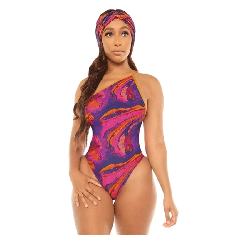 BKLD Strand Frauen Sommer Kleidung 2021 Neue Sexy Club Tragen Mode Druck Ein-Schulter Spaghetti Strap Bodys Damen