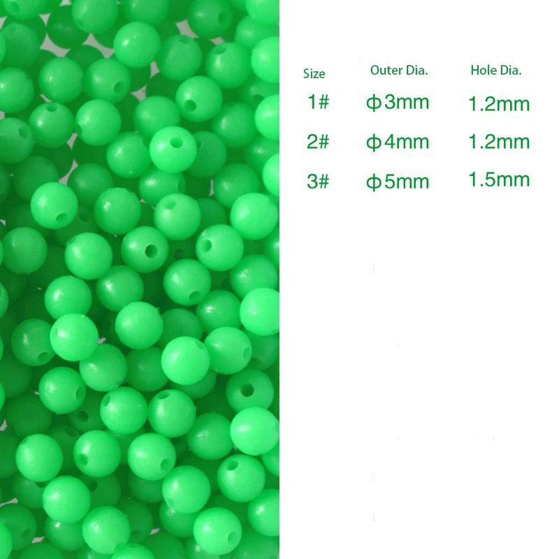 10000pcs Luminous Beads 3/4/5 mm Fishing  Beans Bead Float Balls Light Glowing Fishing Goods Hook Lure Fish Accessories Pesca