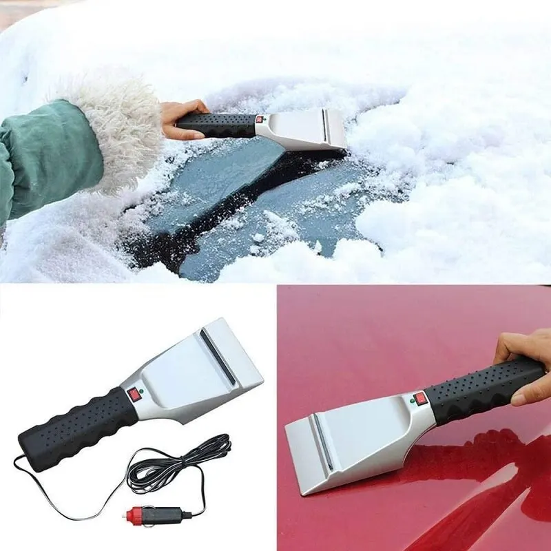 Raspador de hielo eléctrico para coche, herramienta de pala para nieve, 12V, accesorios de invierno, Sno