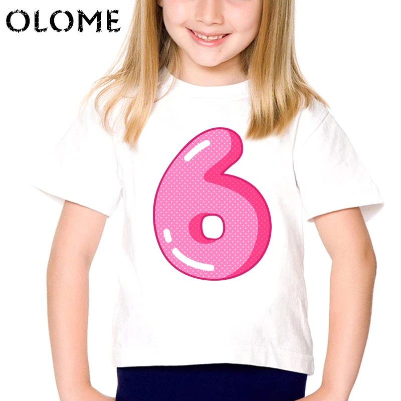 2020 Boys/Girls Colorful numbers 1-9 Birthday Number T Shirt Kids 3D numbers Tops Children's Masks Birthday Gift,Dropshipping