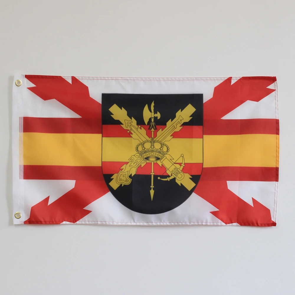 Spain Flag Empire with Burgundy Cross Legion Banner 3x5 FT 100D Polyester Brass Grommets