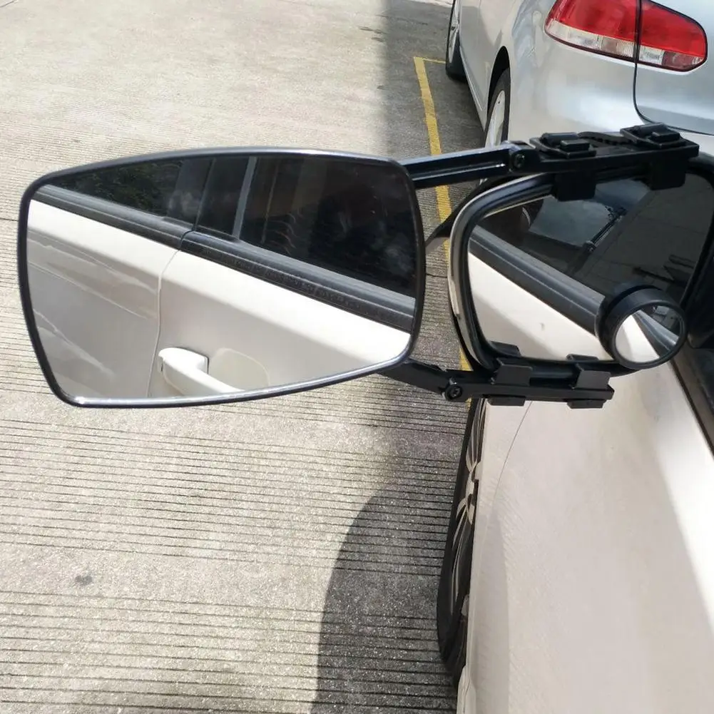 Car Safety Side Mirror Accessories RV Caravan Glass Towing Trailer Extension Extendable Blind Spot Adjust Angle Rearview Mirror