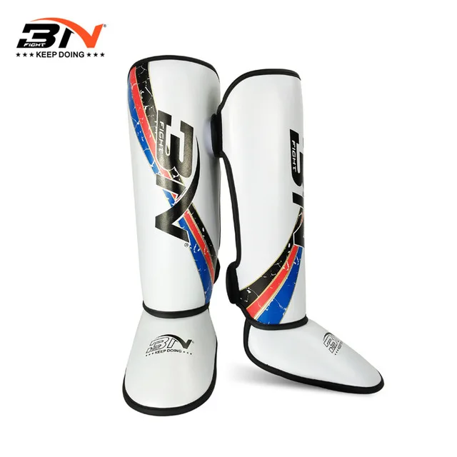 BNPRO-Thicker Boxing Shin Guards, PU Leather Protection Leggings, Martial Arts Equipment, Muay Thai Leg, Taekwondo Feet Ankle