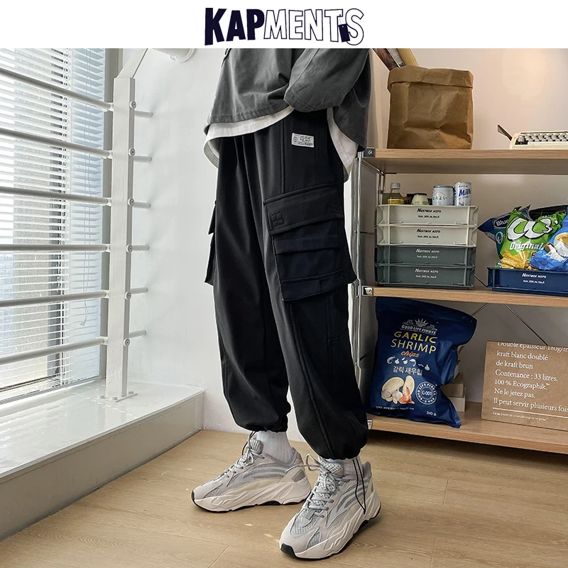 

KAPMENTS Men Pocket Harajuku Vintage Cargo Pants 2023 Mens Japanese Streetwear Casual Sweatpants Male Fashion Y2k Joggers Pants