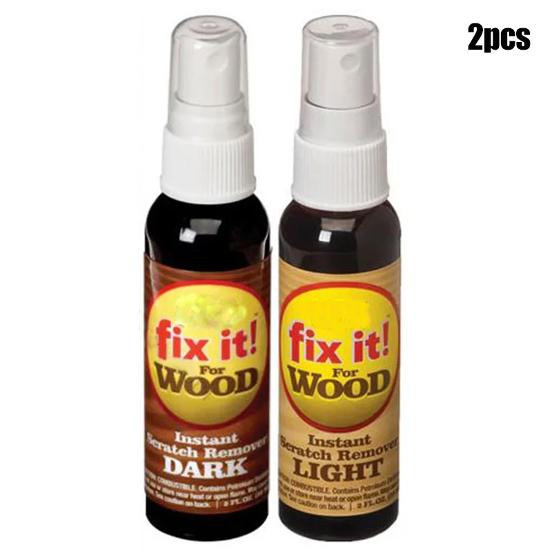 2 Pcs Instant Fix Wood Scratch Remover Repair Paint for Wooden Table Bed Floor UND Sale