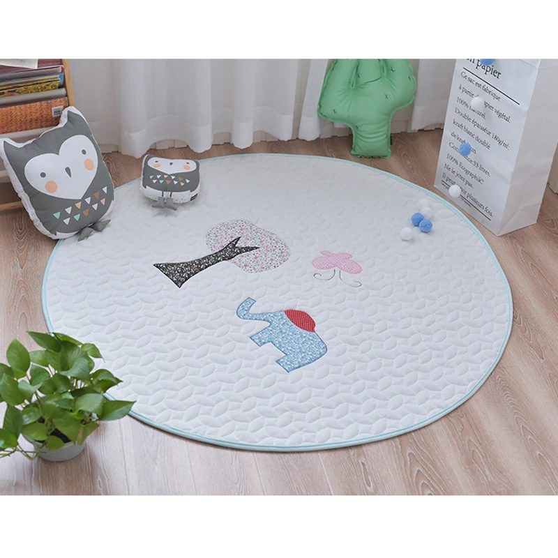 Cotton Baby Playmat Baby Gym Mats Kids Games Rug Activity Crawling Children Tipi Tent House Base Accessories for Baby Room Decor