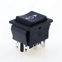 1PCS KCD4 Black Rocker Switch Power Switch ON-OFF-ON 3 Position 6 Pins The arrow is reset 16A 250VAC/ 20A 125VAC