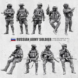 1/35(50mm) Resin Figure Kits Russian Modern Special Forces soldier self-assembled  (9 piece) A-129