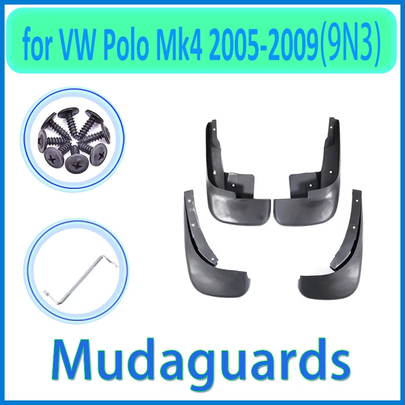 for Volkswagen VW Polo Mk4 9N3 2005~2009 Car Fender Mudguard Mud Flaps Guard Splash Flap Car Accessories