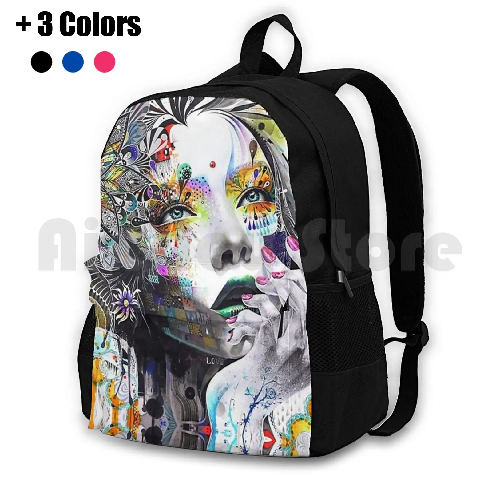 Banksy Urban Urban Graffiti Oil Painting Outdoor Hiking Backpack Waterproof Camping Travel Banksy Urban Oil Banksy Urban