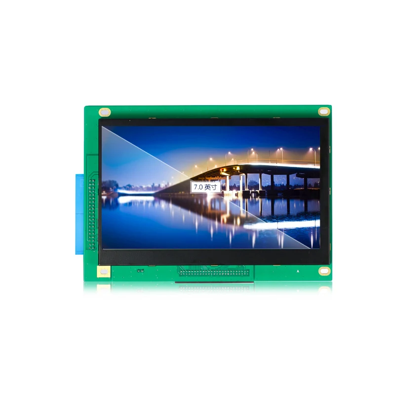 7 Inch LCD with 4-wire Resistive Touch Screen 16\24 Bit LCD Interface True Color Display