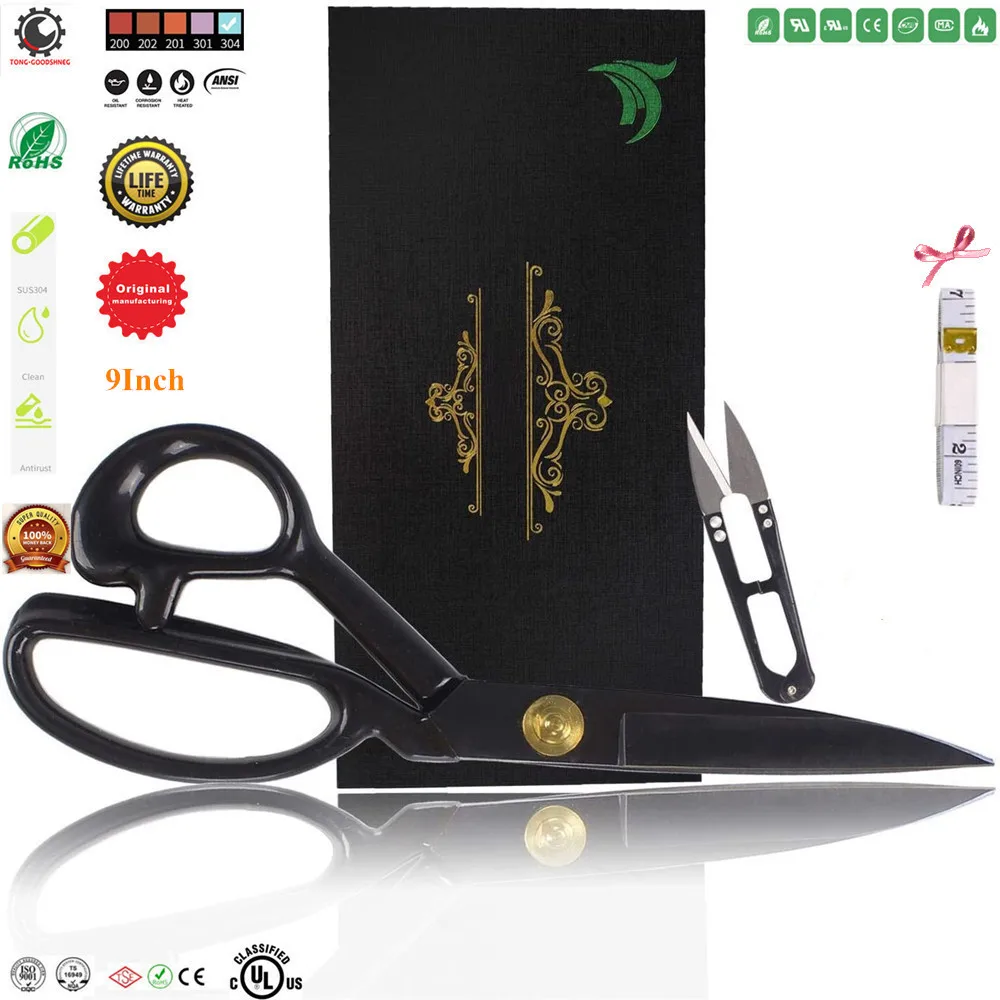 

Professional Tailor Scissors 9"Cutting Fabric Heavy Duty Scissors Leather Industrial Sharp Sewing Shears,Home Artists Dressmaker