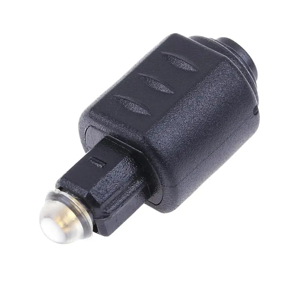 Macho ótico de toslink a mini 3.5mm toslink adaptador de áudio fêmea conector adaptador de fibra óptica