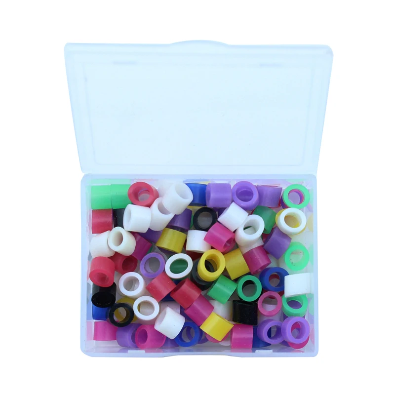 100Pcs/box Dental Identification Circle Instrument Disinfection Coloring Code Oral Care Plastic Ring Dentist Tools