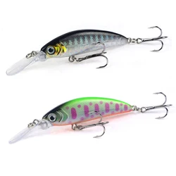 1pcs 6g/7cm Minnow Stream Fishing Lure Mini Trout Baits Small Whopper Vibrating Light Sinking Fish Crankbait Japan Winter Tackle