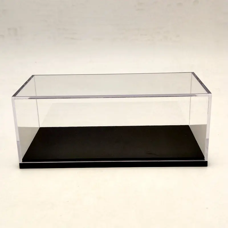 Boîte de présentation en acrylique pour modèle de voiture, couvercle transparent, poussière, toute la fenêtre, 16cm, 1:43, 1:64