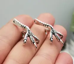 15pcs/lot--33x16mm Antique Silver Plated Eagle Claw Charms Bird Pendants For DIY Supplies Jewelry Making Keychain  Accessories