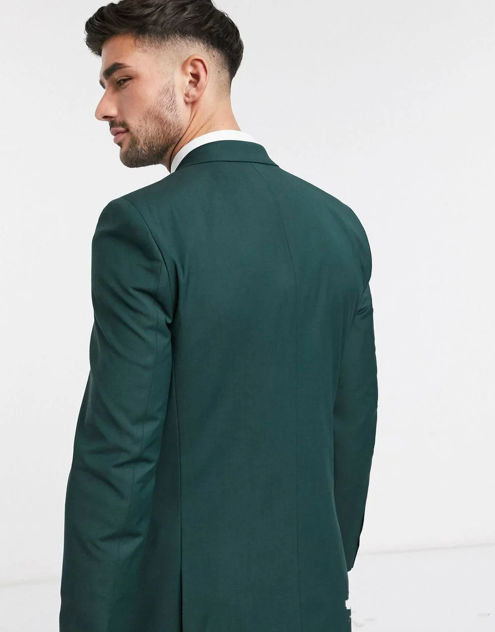 Mens Smoking Verde Scuro A Due Pulsanti 3 Pezzi Da Sposa Sposo Indossare Abiti Best Uomo Vestito Giacca Formale (Jacket + maglia + Pantaloni)