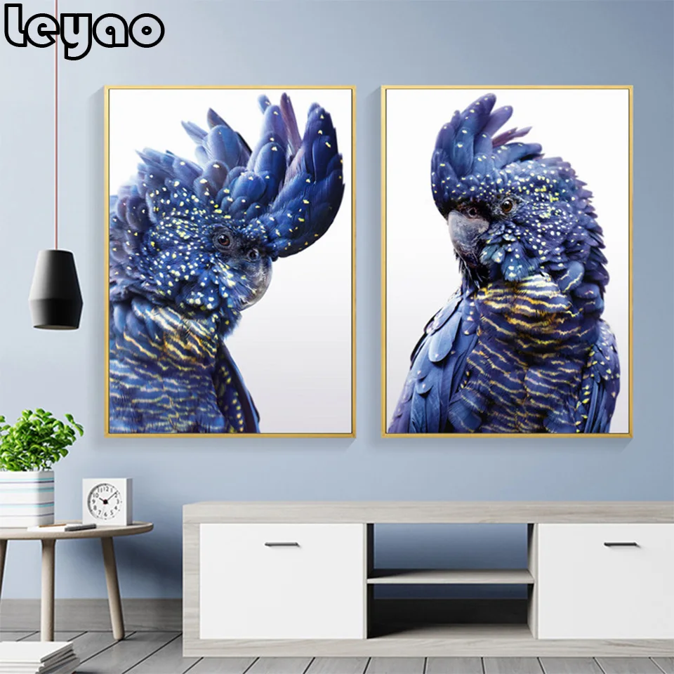 5d Diy Diamond Painting Black Cockatoo Diamond Embroidery Australian Parrot Full square Drill Mosaic Handmade birds picture Gift