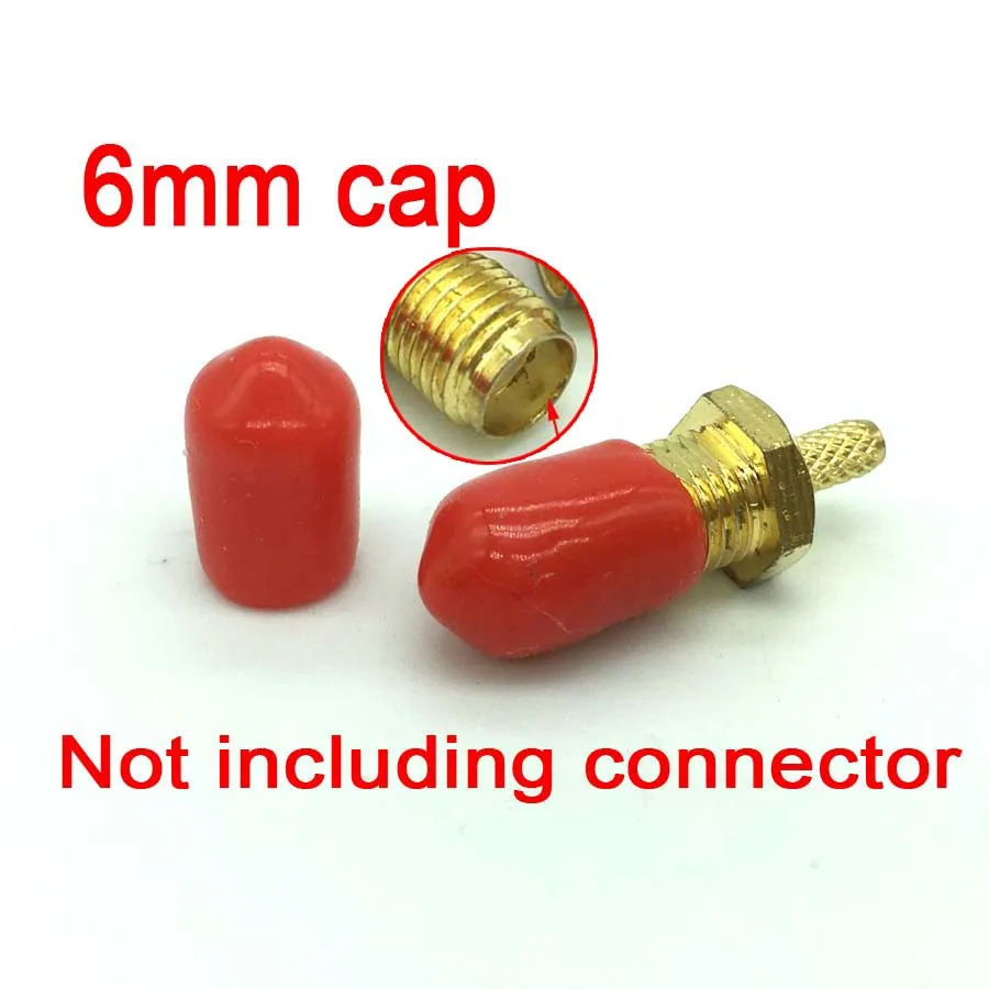Diameter 6mm 8mm 9mm 10mm 16mm 18mm Plastic Covers Dust Cap Red Protective Case for SMA/RCA/BNC/TNC/N/UHF/UHF SO239 Connector