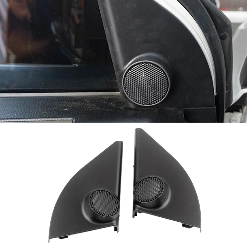 

NEW-Car Door Panel Audio Horn Cover Tweeter Triangular Speaker Loudspeaker Cover Trim for Toyota RAV4 2014-2018