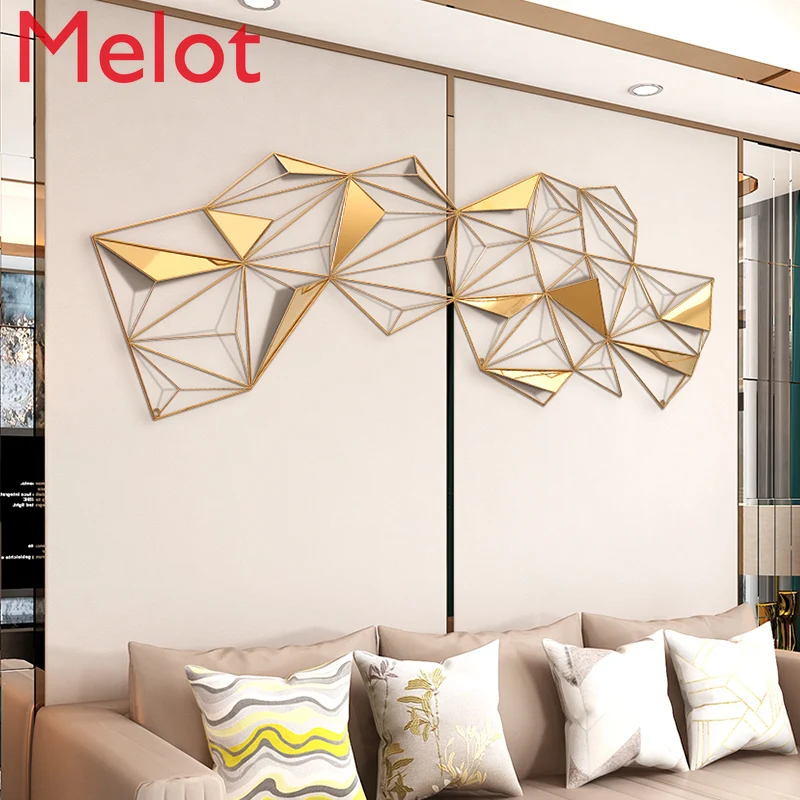 Light Luxury Metal Wall Decoration Villa Room Living Room  Wall Pendant Stainless Steel Creative Wall Decorations Home Decor