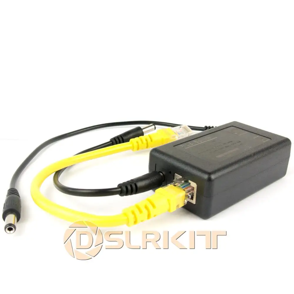 Divisor PoE activo Gigabit 802.3at, 24 vatios, 48V a 12V, 2A, potencia sobre Ethernet