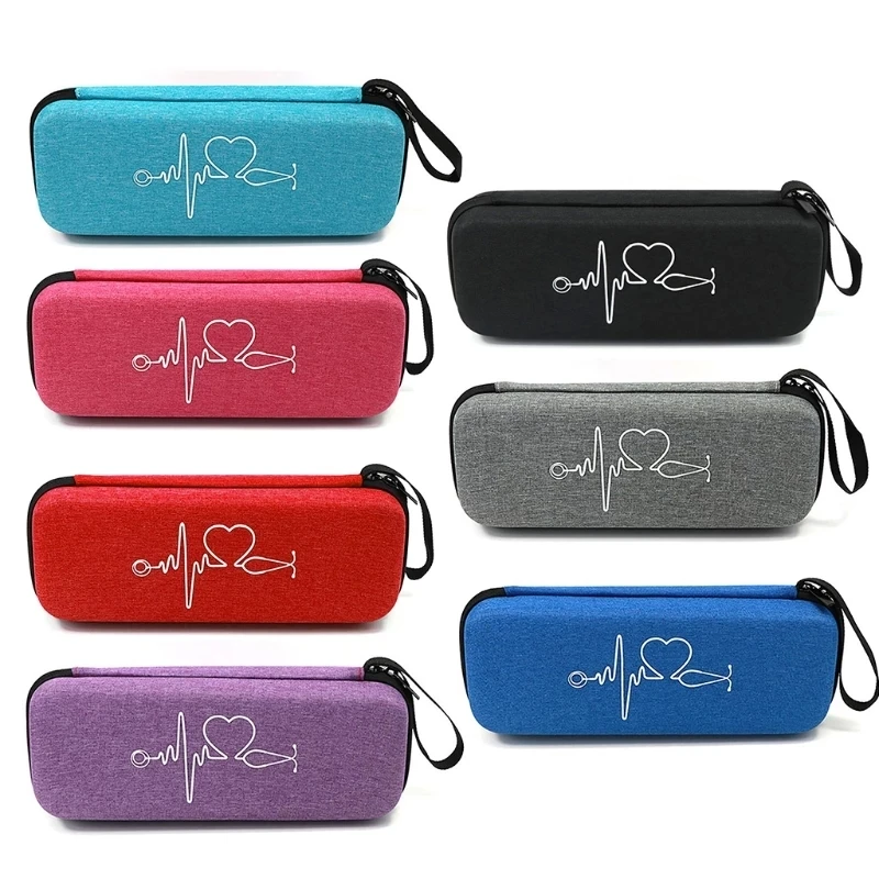 Medical Carrying Stethoscope Case Hard Shell Cover EVA Storage Hand Bag Box Pouch Mesh Pocket Accessory for Littmann Stethoscope