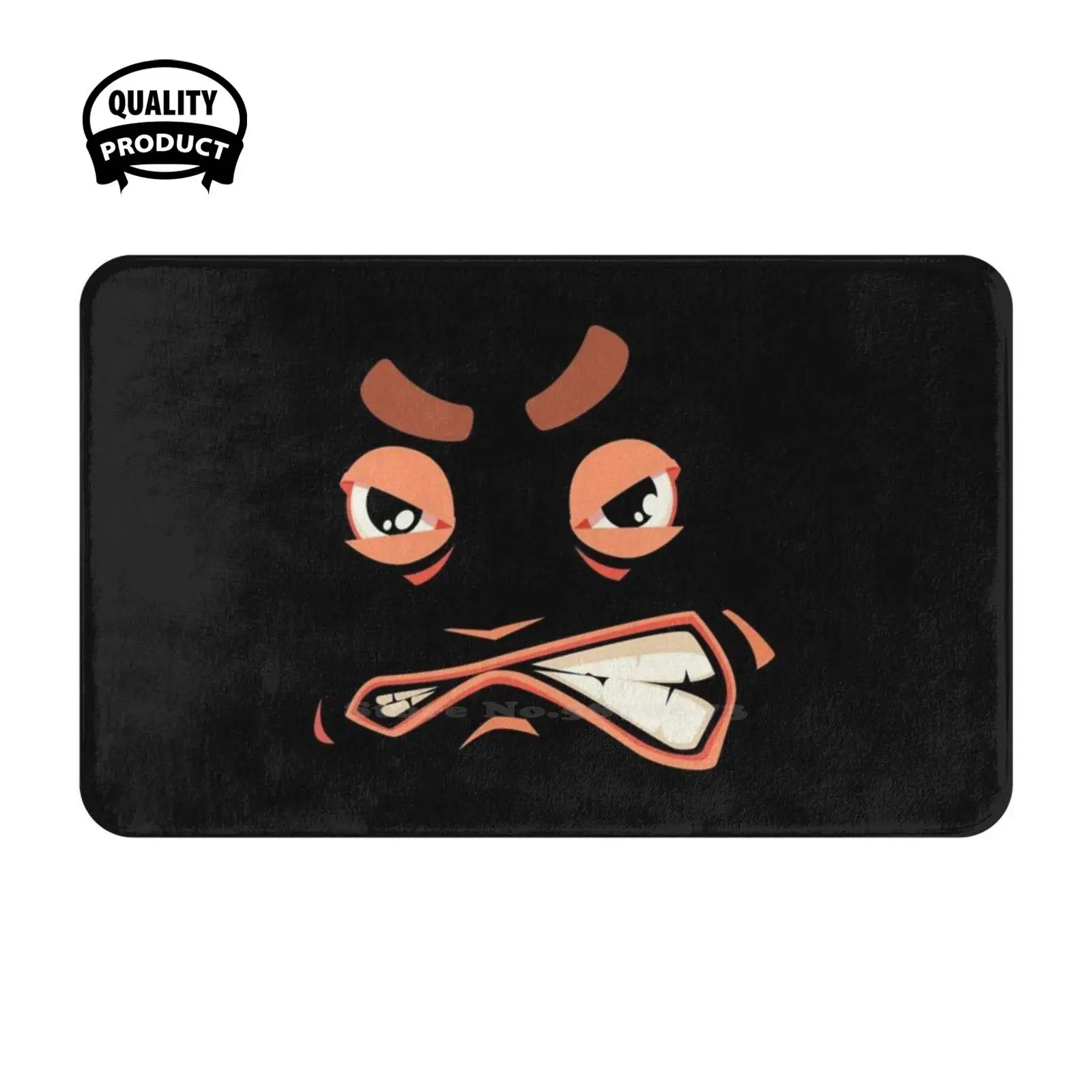 Angry Face Soft Cushion Home Carpet Door Mat Car Rug Funny Face Smile Sarcasm Sarcastic Graphic For Family Mom Dad Grandmother