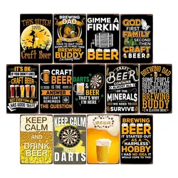 Darts Beer Vintage Plaque Sign Metal PlaquesTin Bar Pub Club Man Cave Posters Plate Wall Decorative Retro Home Decor 20x30cm