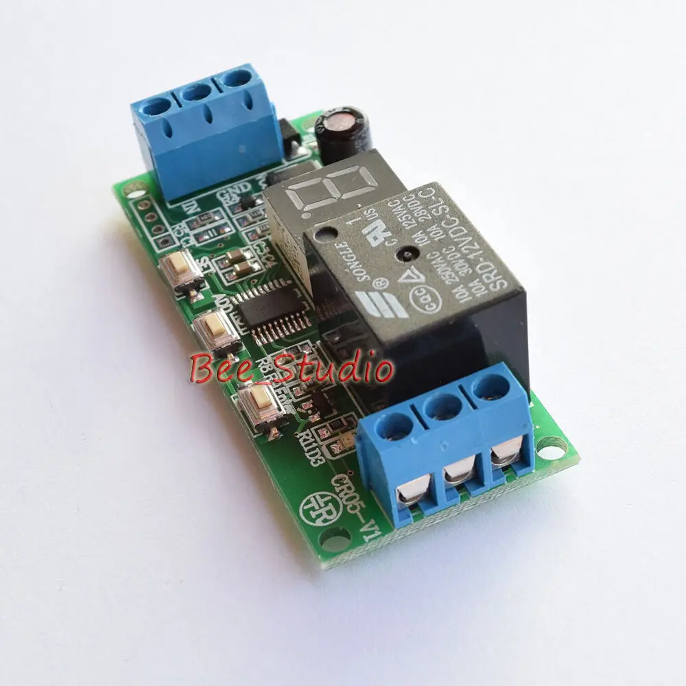 DC 5V/ 12V/ 24V Digital Trigger Multifunction Relay PLC Cycle Turn ON/OFF Timer Module Delay Time Switch LED Display