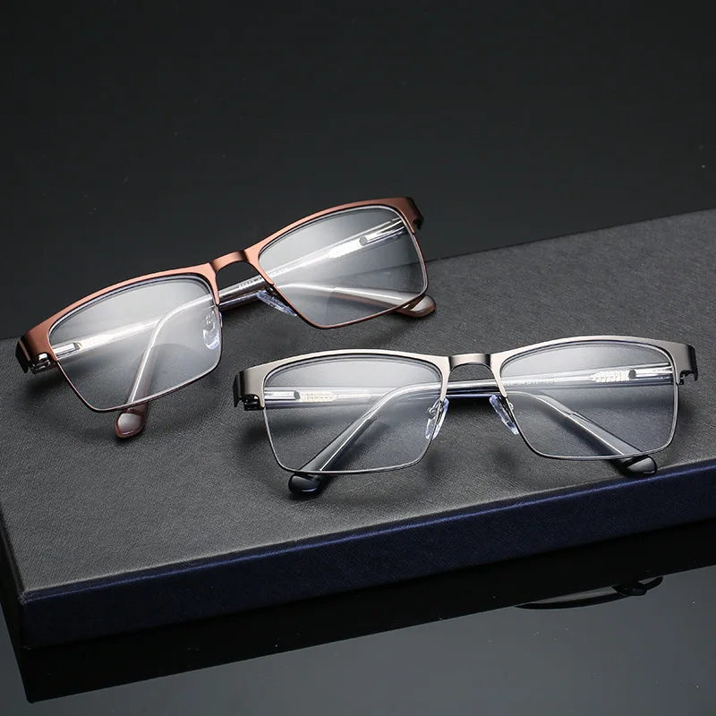 New Arrival Full Rim Spectacles Metal Frame Glasses Men Business Style Reading Eyewear