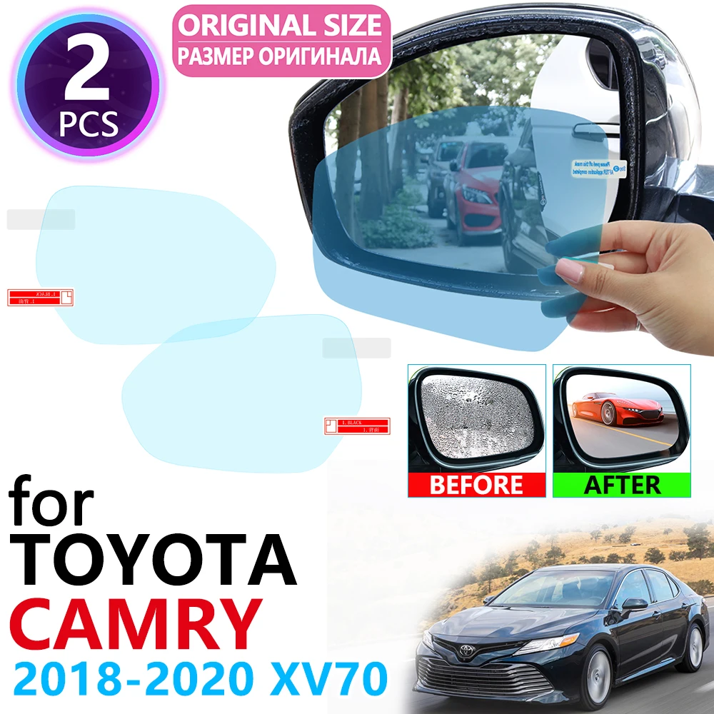 

for Toyota Camry 70 XV70 2018 2019 2020 Full Cover Rearview Mirror Anti-Fog Films Rainproof Anti Fog Film Clean Car Accessories