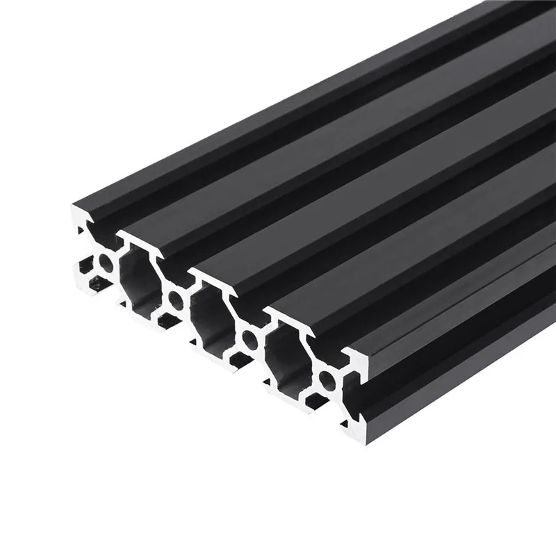 100mm-800mm Black 2080 Aluminum Profile Extrusion Frame for CNC Laser Engraving Machine Tool Woodworking DIY