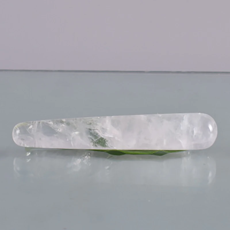 Natural Clear Quartz White Crystal Massager Pleasure Wand Rock Quartz Yoni Wand Stone GuaSha Stick Gemstone Crafts Ornament