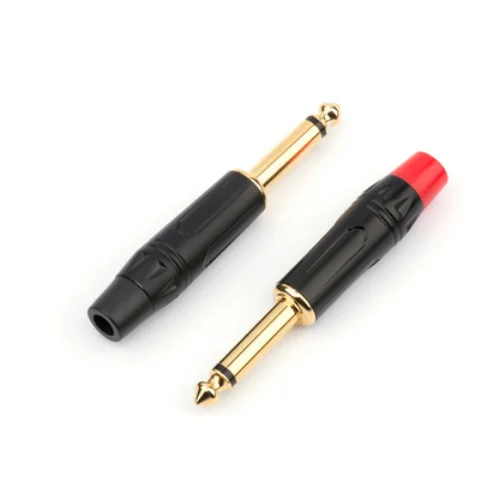 

2pcs 6.35MM sophomore plug mono audio welding head mixer microphone guitar speaker plug