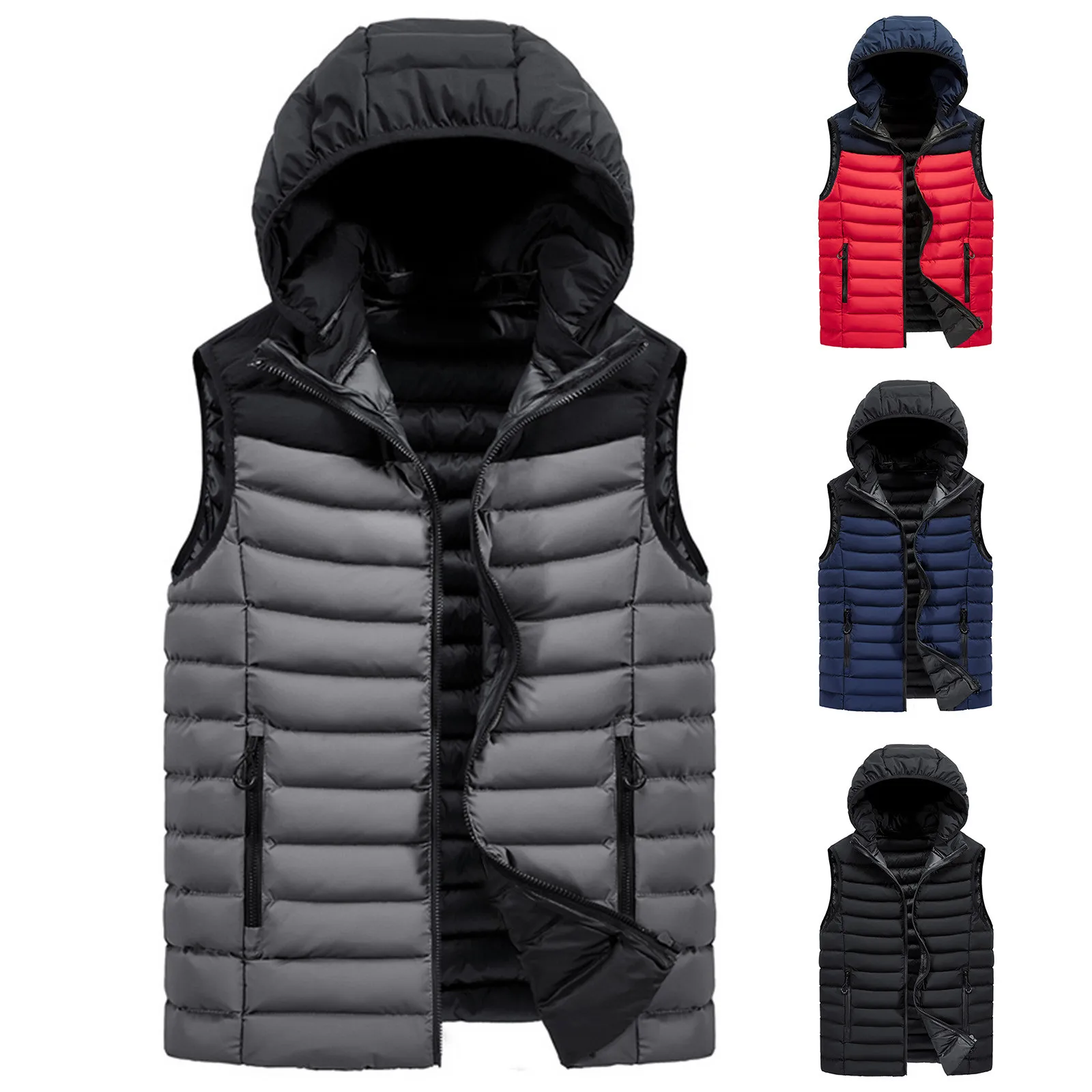 Gilet uomo gilet con cappuccio parka 2021 autunno inverno capispalla Casual giacca con cappuccio caldo nuove giacche senza maniche parka gilet uomo