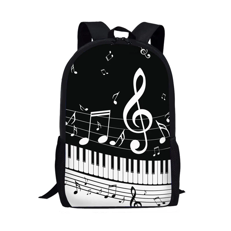 Piano Music Note Print Women Backpack Youth Backpacks for Teenage Girls Female School Shoulder Bag Bagpack mochila