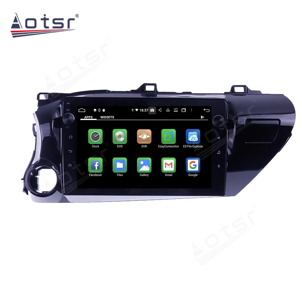 4G+128G For Toyota Hilux 2016-2018  Android For Tesla Screen Car Multimedia Player GPS Navigation Auto Stereo Head unit Carplay