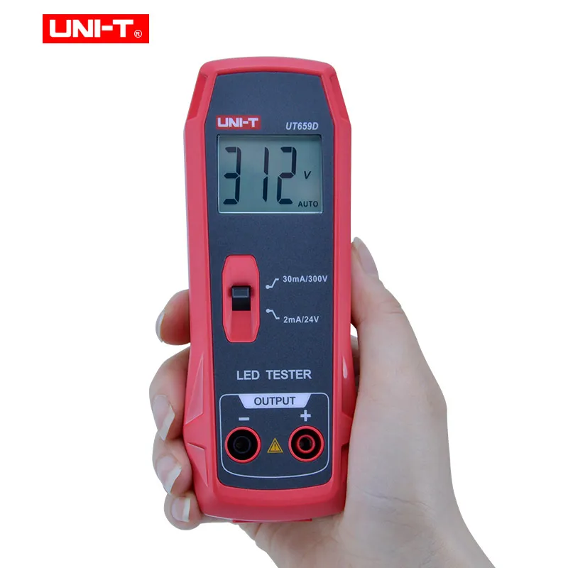 UNI-T LED Lamp Tester 85~265V 50Hz~60Hz Power Intelligent Adjustment Of Voltage Current Continuity Test LCD Display UT659A/D